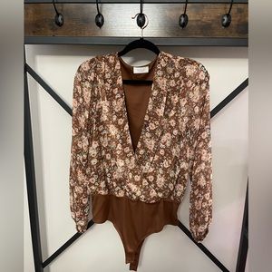Anthropologie Sage the Label Eden Surplice Bodysuit